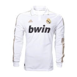 Real Madrid 11/12 Retro Long Sleeve Home Kit